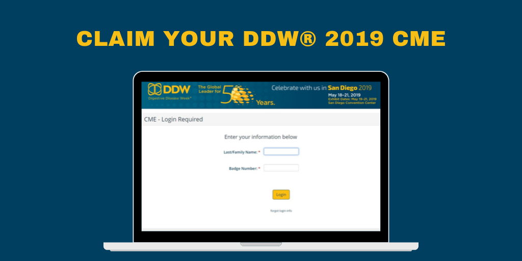 The Deadline to Claim DDW® 2019 CME is Almost Here DDW News